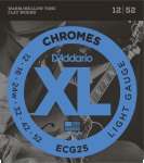 D'Addario ECG25 Chromes Flat Wound Electric Guitar Strings, Light, 12-52