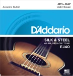 D'Addario EJ40 Silk & Steel Folk Guitar Strings, 11-47