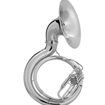 King 2350WSB Sousaphone Outfit, Satin Silver Finish, With Case