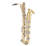 Conn-Selmer SBS311 Bari Sax Clear lacquer body, Post to rib to body construction, double bracing, rose brass neck, ange