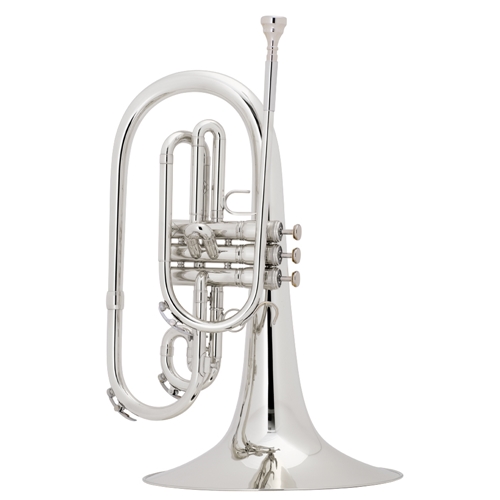 KING マーチングメロフォン シルバー USA 1121 Fuller's Music - King 1121SP March Mellophone Silver Plated