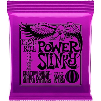 Ernie Ball 2220 Power Slinky Nickel Wound Electric Set; 11-48