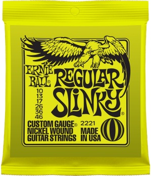 Ernie Ball 2221 Regular Slinky Nickel Wound Electric Set; 10-46