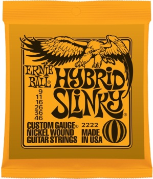 Ernie Ball 2222 Hybrid Slinky Nickel Wound Electric Set; 9-46