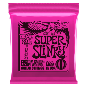 Ernie Ball 2223 Super Slinky Nickel Wound Electric Set; 9-42