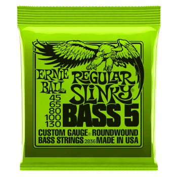 Ernie Ball 2836 Regular Slinky Bass Set 5-String; 45-130