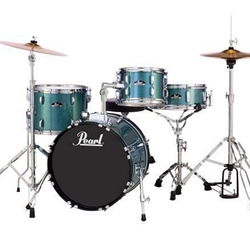 Pearl RS584CC703 Roadshow 4 Piece Drum Kit; Aqua Blue Glitter