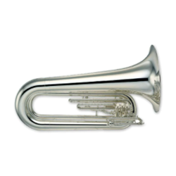 Yamaha YBB202MSWC Marching Only Tuba; Silver Plated, With Case