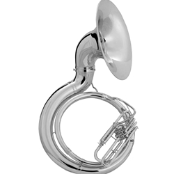 King 2350WSB Sousaphone Outfit, Satin Silver Finish, With Case