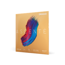 D'Addario Bow ASCENTEVIOLINSET Ascente Violin String Set, Synthetic Core, Select Size